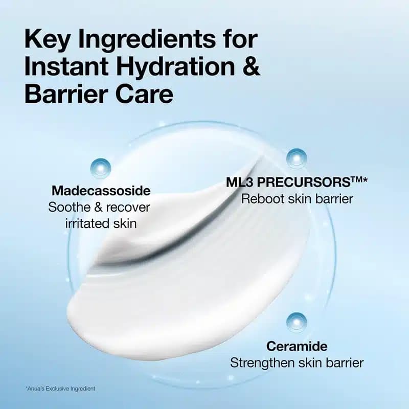 کرم مرطوب‌ کننده و تقویت‌ کننده سد دفاعی پوست خشک و حساس آنوا Anua مدل Barrier Reboot Intensive Cream (100 میل) — تصویر ۴