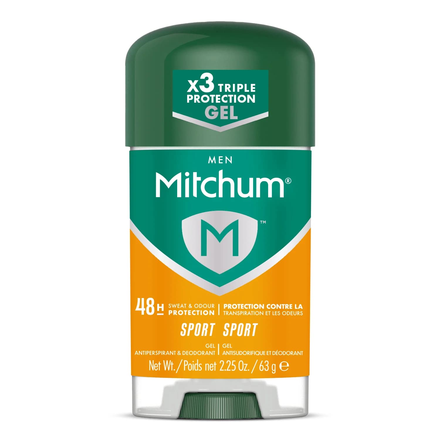 مام ژلی مردانه میچام اسپورت مدل x3 Triple Protection وزن 63 گرم | MITCHUM Men 48H Gel Cream Sport 63gr