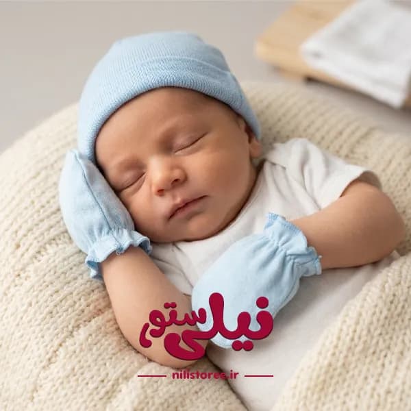دستکش دخترانه طرح لاولی نیلی
