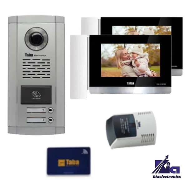پکیج آیفون تصویری دو واحدی تابا TVD-1070 PRO با پنل کارتی TVP-1860 CR