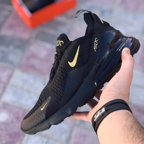 کفش نایکی ایرمکس 270 Nike Air Max مشکی طلایی — تصویر ۲