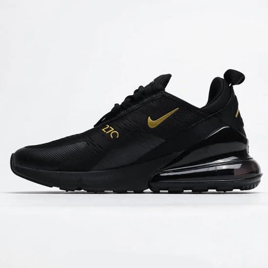 کفش نایکی ایرمکس 270 Nike Air Max مشکی طلایی — تصویر ۴