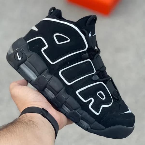 نایک ایر مور آپتمپو Nike Air More Uptempo Black White — تصویر ۲