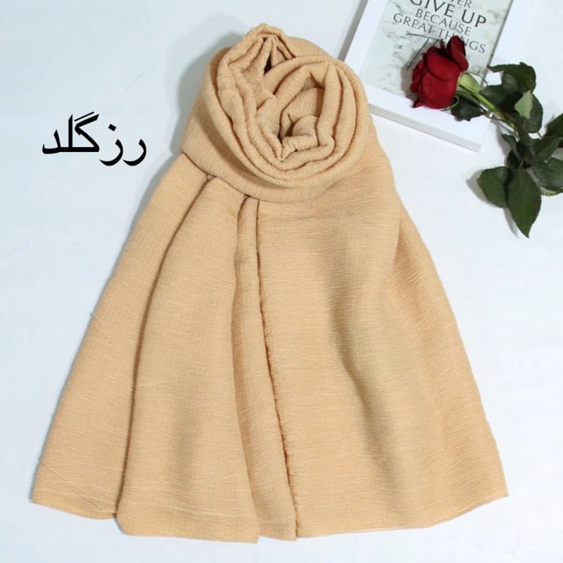 شال زنانه آنالیا مدل نخی پلیسه ساده کد 9721 — تصویر ۹