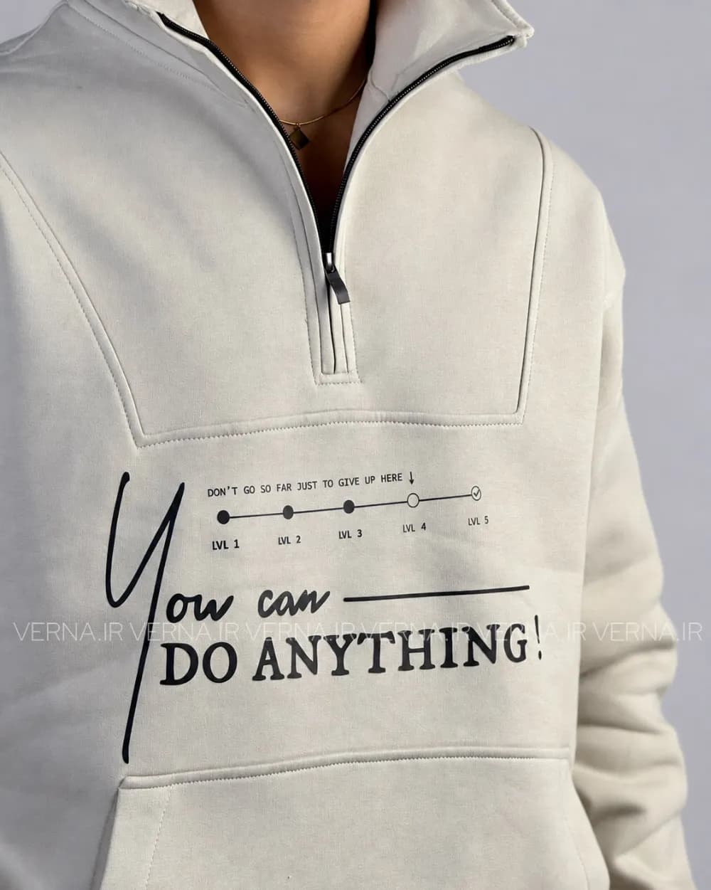 دورس نیم زیپ باکسی مردانهDONT ANYTHING-VR — تصویر ۸