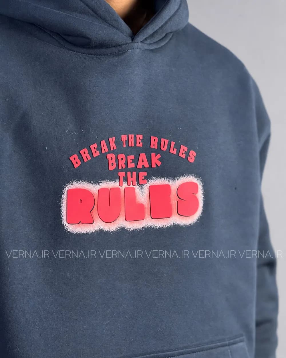 هودی باکسی مردانه BREAK THE RULES-VR — تصویر ۴