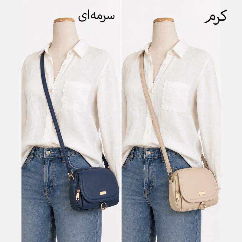 کیف زنانه رودوشی مدل چرم مصنوعی 619 — تصویر ۱۰