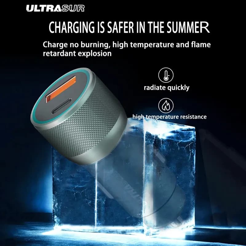 شارژر فندکی 48 وات اولتراسور ULTRASUR مدل U-B1 با گارانتی 12 ماهه آسان توزیع — تصویر ۵
