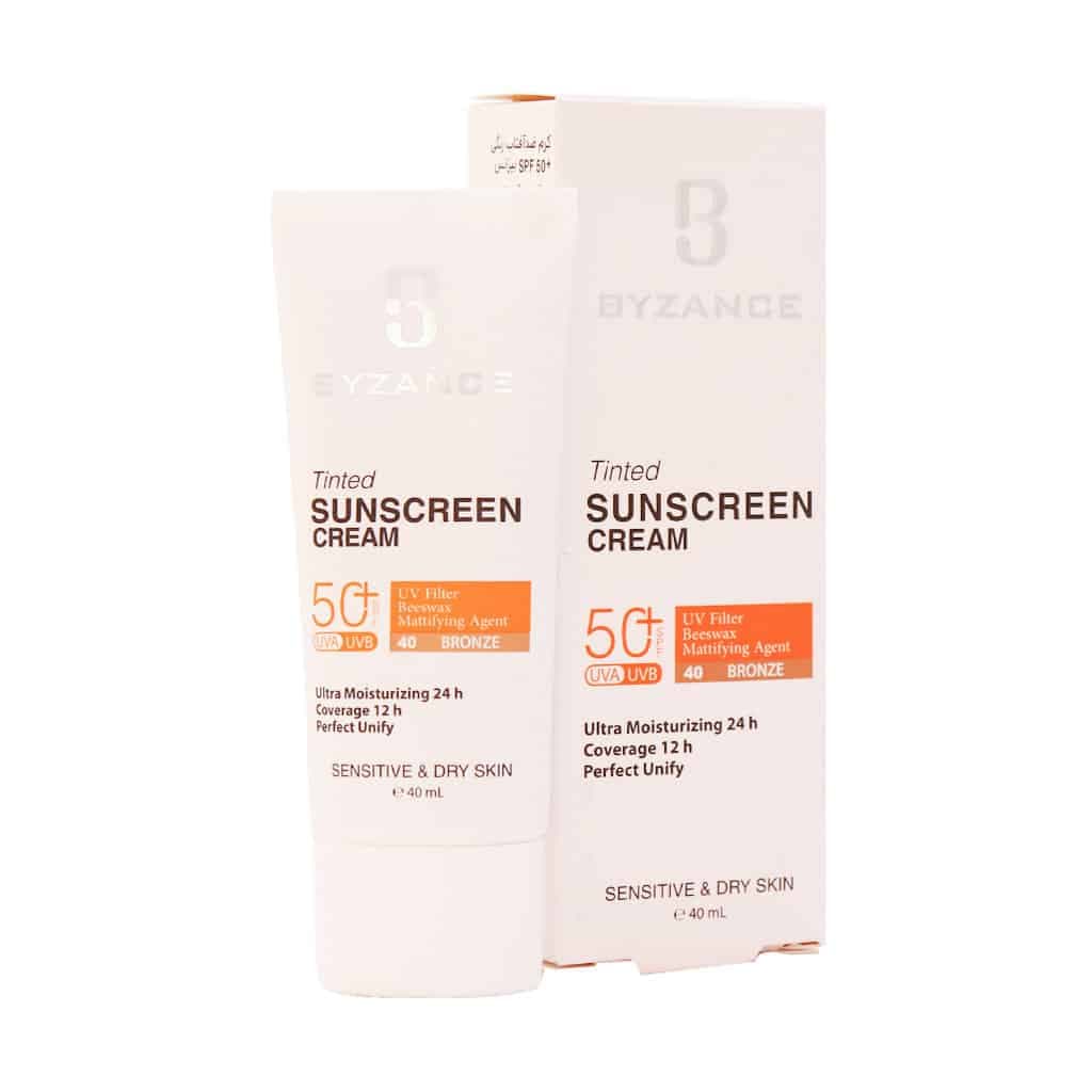 کرم ضد آفتاب بیزانس لاین بژ پوست خشک spf50 شماره 10 حجم 40 میل