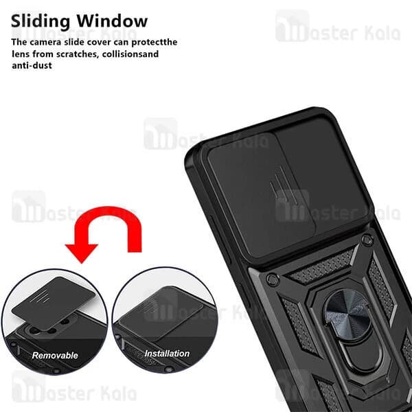 گارد محافظ ضد ضربه انگشتی Xiaomi Redmi A1 SHUNIJA Case دارای محافظ دوربین — تصویر ۳