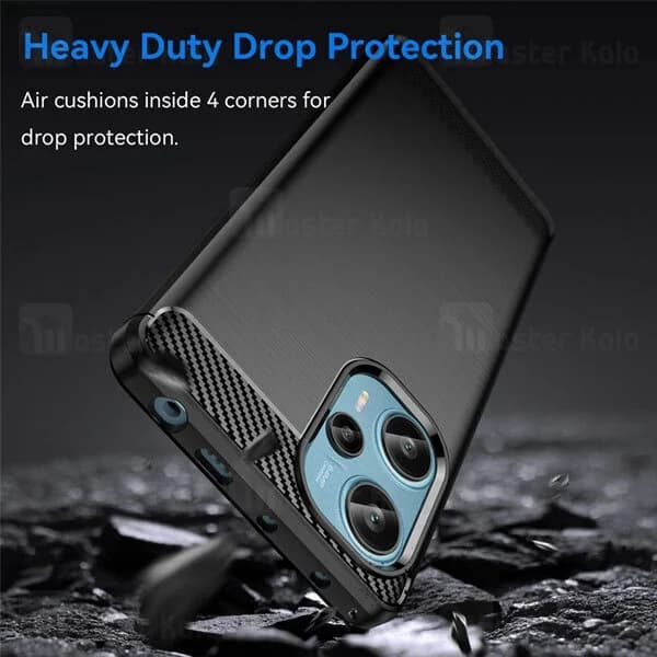 قاب فیبر کربنی شیائومی Xiaomi Poco F5 / Redmi Note 12 Turbo Rugged Armor Fiber Carbon — تصویر ۶