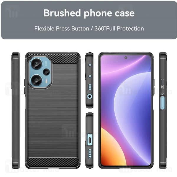 قاب فیبر کربنی شیائومی Xiaomi Poco F5 / Redmi Note 12 Turbo Rugged Armor Fiber Carbon — تصویر ۷