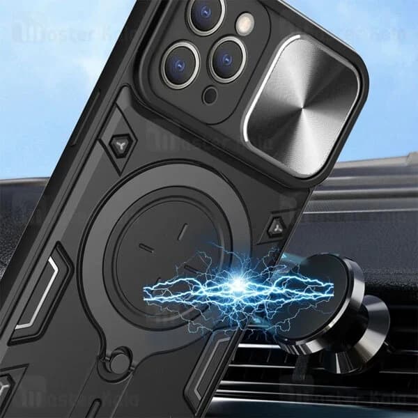 قاب ضد ضربه مگنتی Apple iPhone 13 Pro Max Magnetic Support Case دارای محافظ دوربین — تصویر ۵