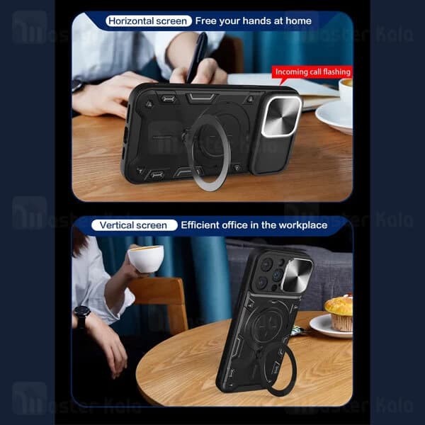 قاب ضد ضربه مگنتی Apple iPhone 15 Pro Magnetic Support Case دارای محافظ دوربین — تصویر ۴