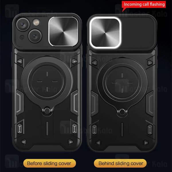 قاب ضد ضربه مگنتی Apple iPhone 15 Magnetic Support Case دارای محافظ دوربین — تصویر ۴