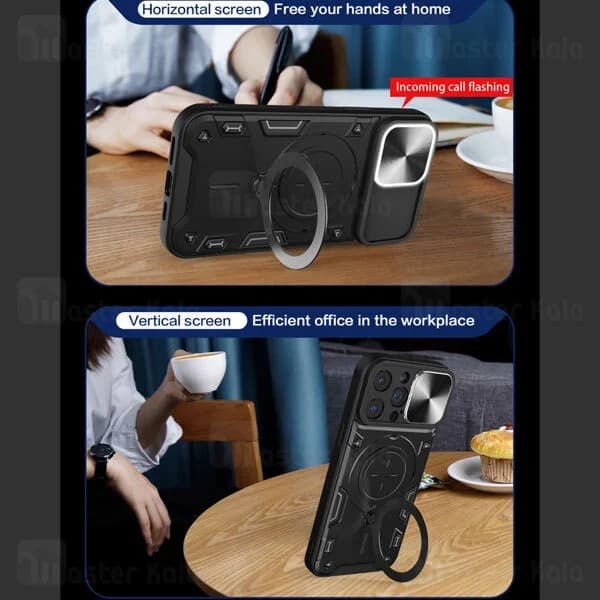 قاب ضد ضربه مگنتی Apple iPhone 14 Pro Magnetic Support Case دارای محافظ دوربین — تصویر ۵
