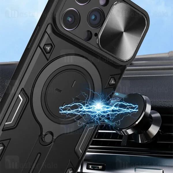 قاب ضد ضربه مگنتی Apple iPhone 14 Pro Max Magnetic Support Case دارای محافظ دوربین — تصویر ۲