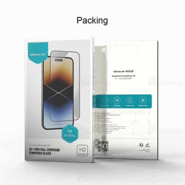 گلس تمام صفحه تمام چسب آیفون Apple iPhone 15 Pro Nillkin CP+ Pro — تصویر ۸