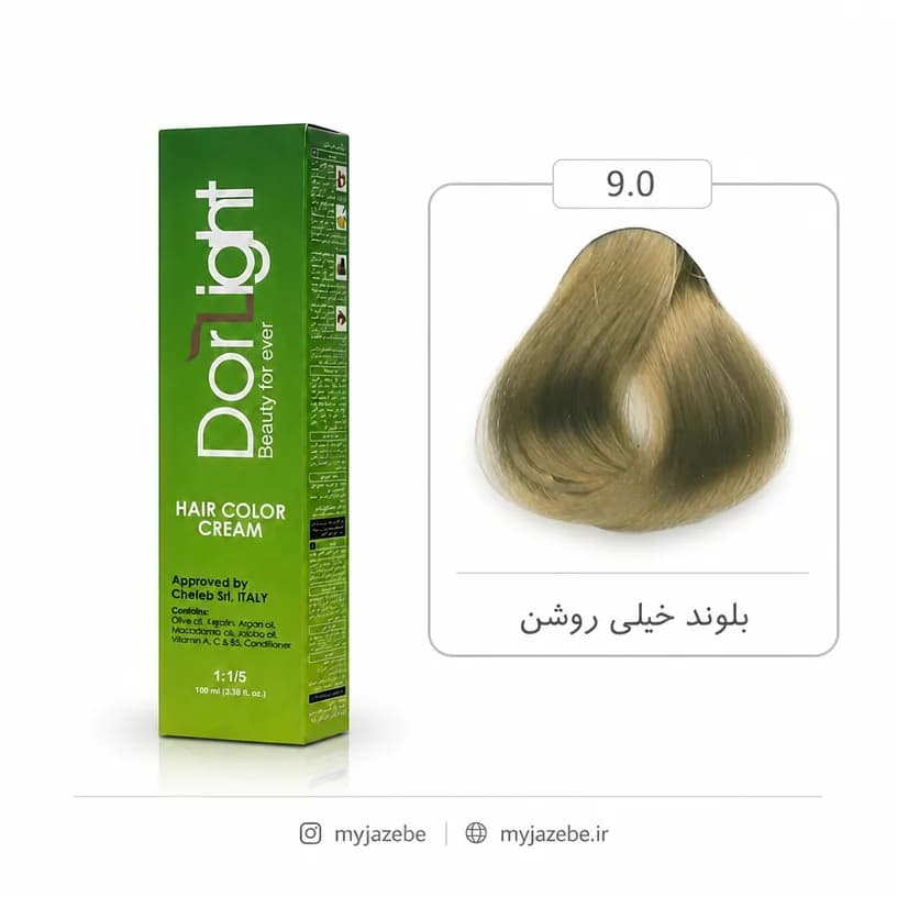رنگ مو دورلایت 9.0 بلوند خیلی روشن