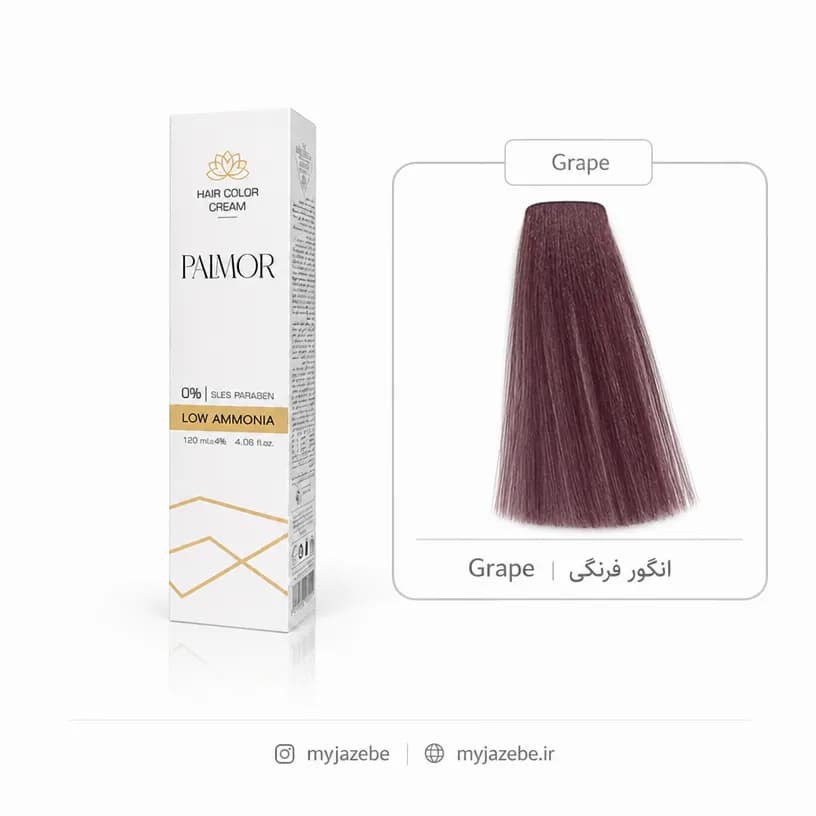 رنگ مو پالمور Grape انگوری 120 میل