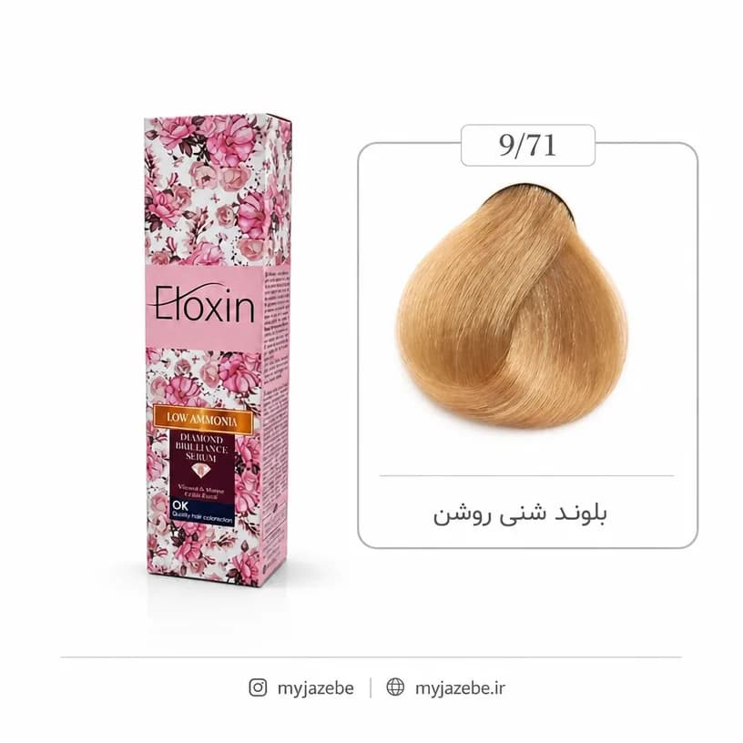 رنگ مو الوکسین 9.71 بلوند شنی روشن 120میل