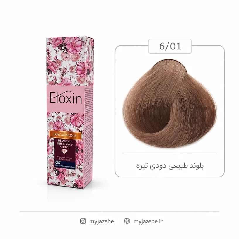 رنگ مو الوکسین 6.01 بلوند طبیعی دودی تیره 120میل