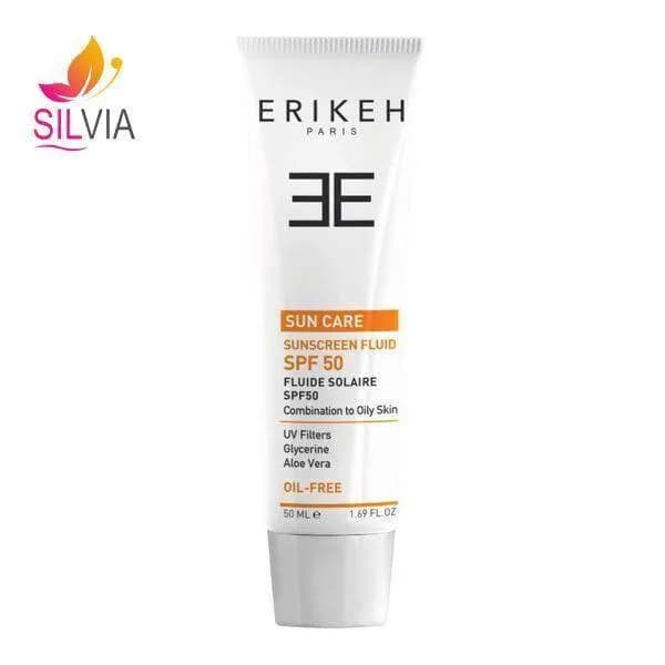 فلوئید ضد آفتاب پوست مختلط تا چرب بی رنگ SPF50 اریکه 50 میل
