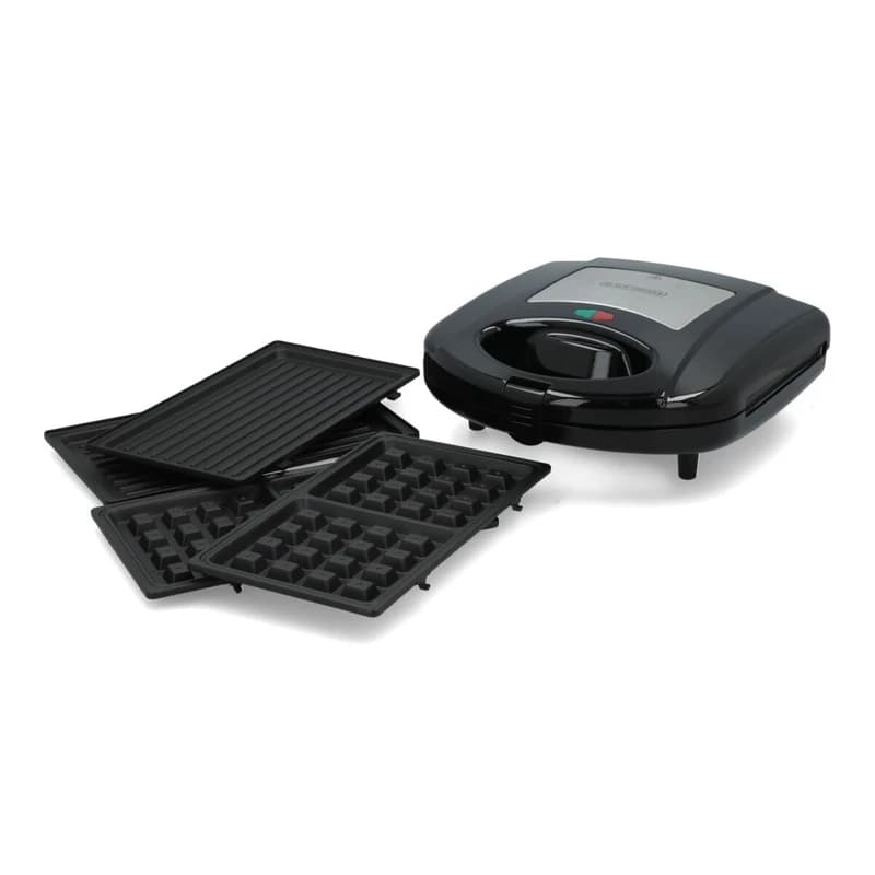 ساندویچ ساز بلک اند دکر TS2130-B5 سه کاره 780 وات با صفحات گریل و وافل | BLACK+DECKER — تصویر ۲