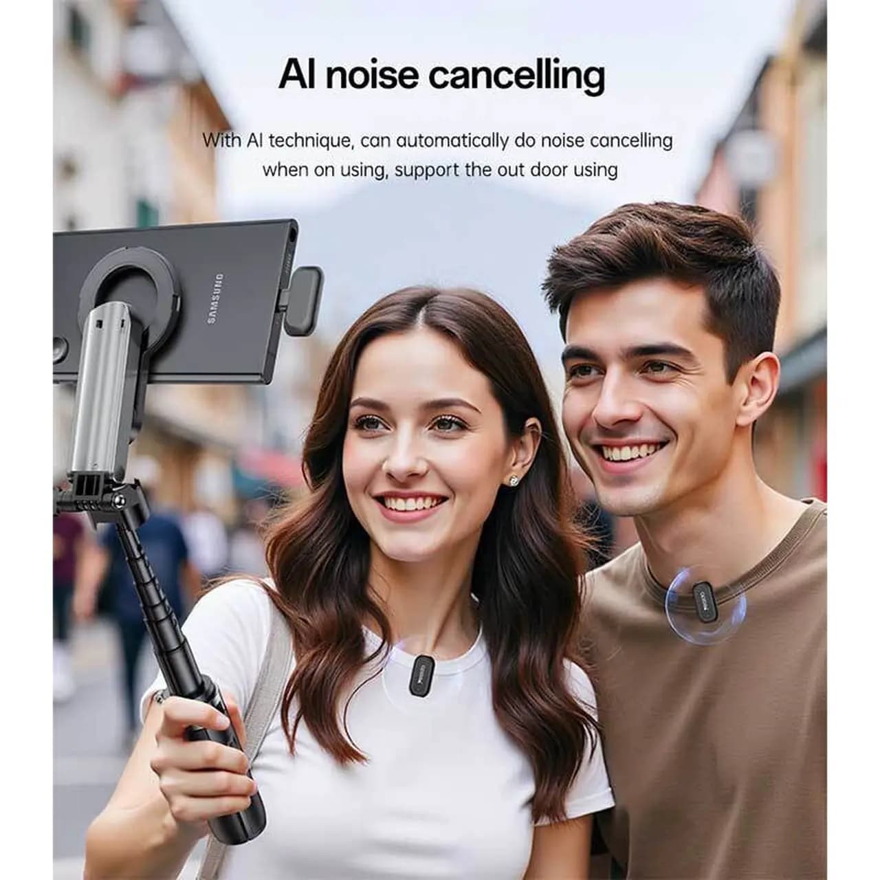 میکروفون بی سیم Yesido Lightning مدل KR23 – مشکی (گارانتی شش ماه تعویض نیکان همراه) — تصویر ۲