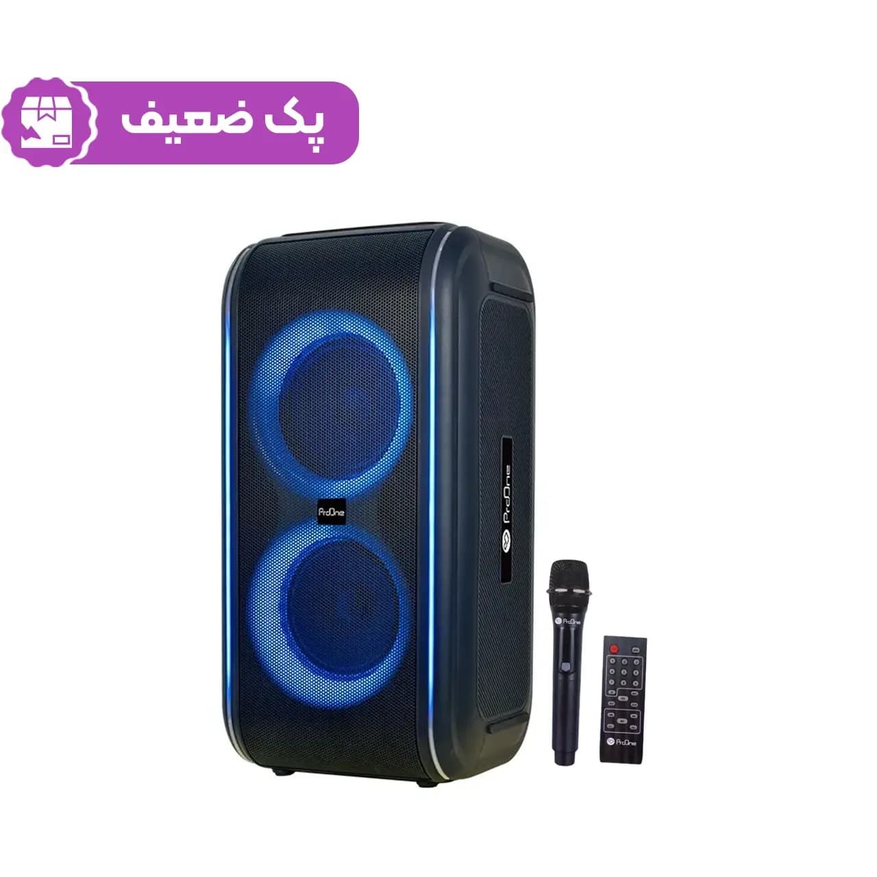 اسپیکر بی سیم شارژی و قابل حمل 30 وات ProOne مدل Party Box Spark PSB4979 – مشکی (پک ضعیف)