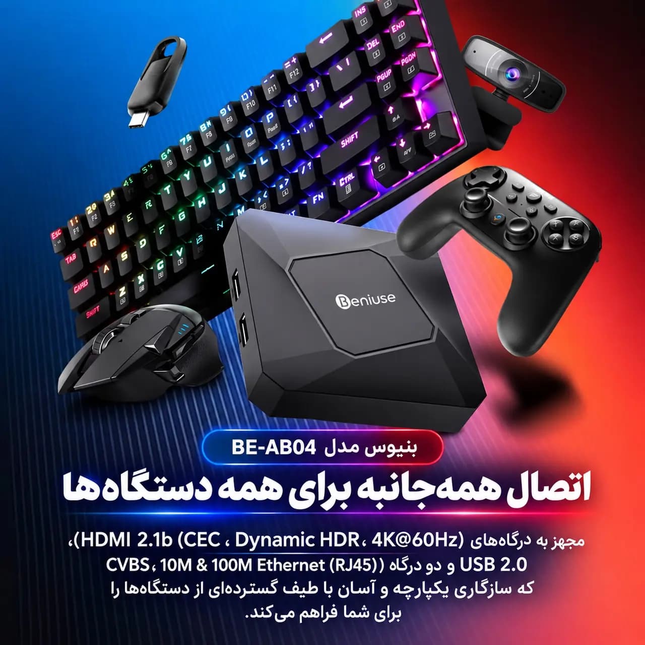 اندروید باکس Beniuse مدل BE-AB04 – مشکی — تصویر ۴