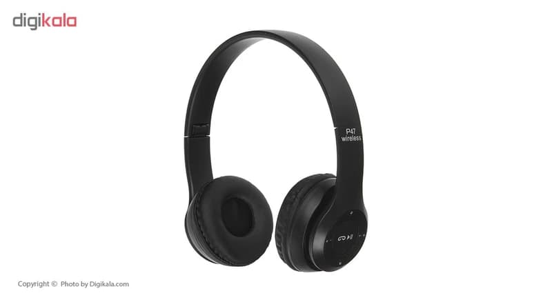 هدفون بلوتوثی مدل P47 بدون قابلیت نویز کنسلینگ، درگاه شارژ Micro USB، دارای شیار کارت حافظه کدk24118