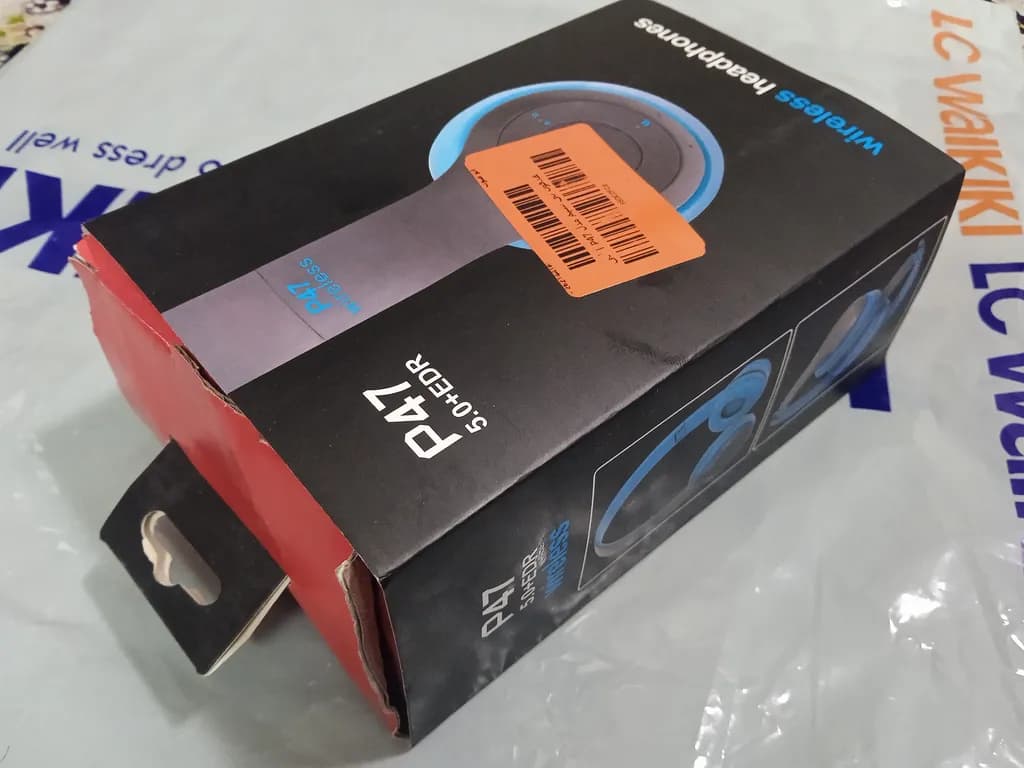 هدفون بلوتوثی مدل P47 بدون قابلیت نویز کنسلینگ، درگاه شارژ Micro USB، دارای شیار کارت حافظه کدk24118 — تصویر ۲