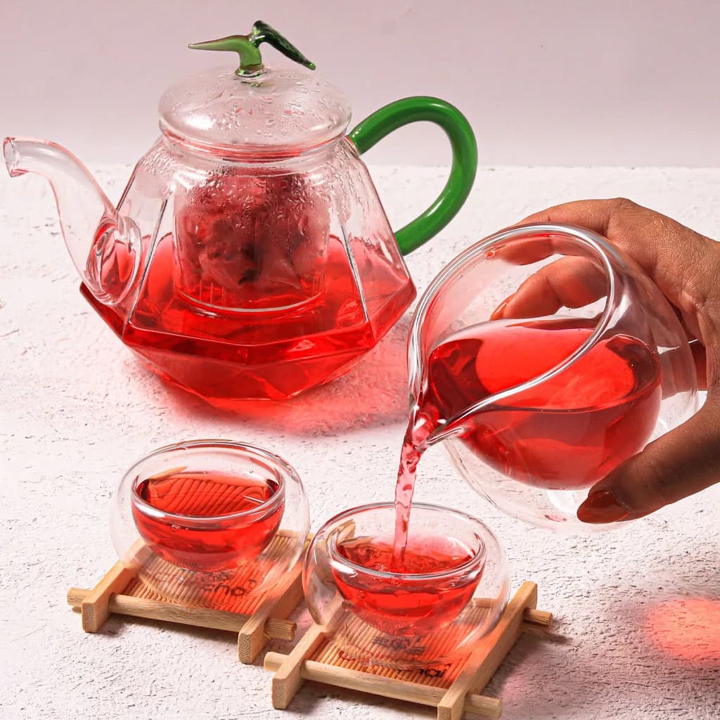تی پات کریستالی 600 میل مدل CC-004 چین چای — تصویر ۲