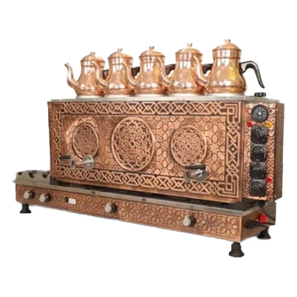 چای ساز صنعتی پنج قوری گازی و برقی مراکشی