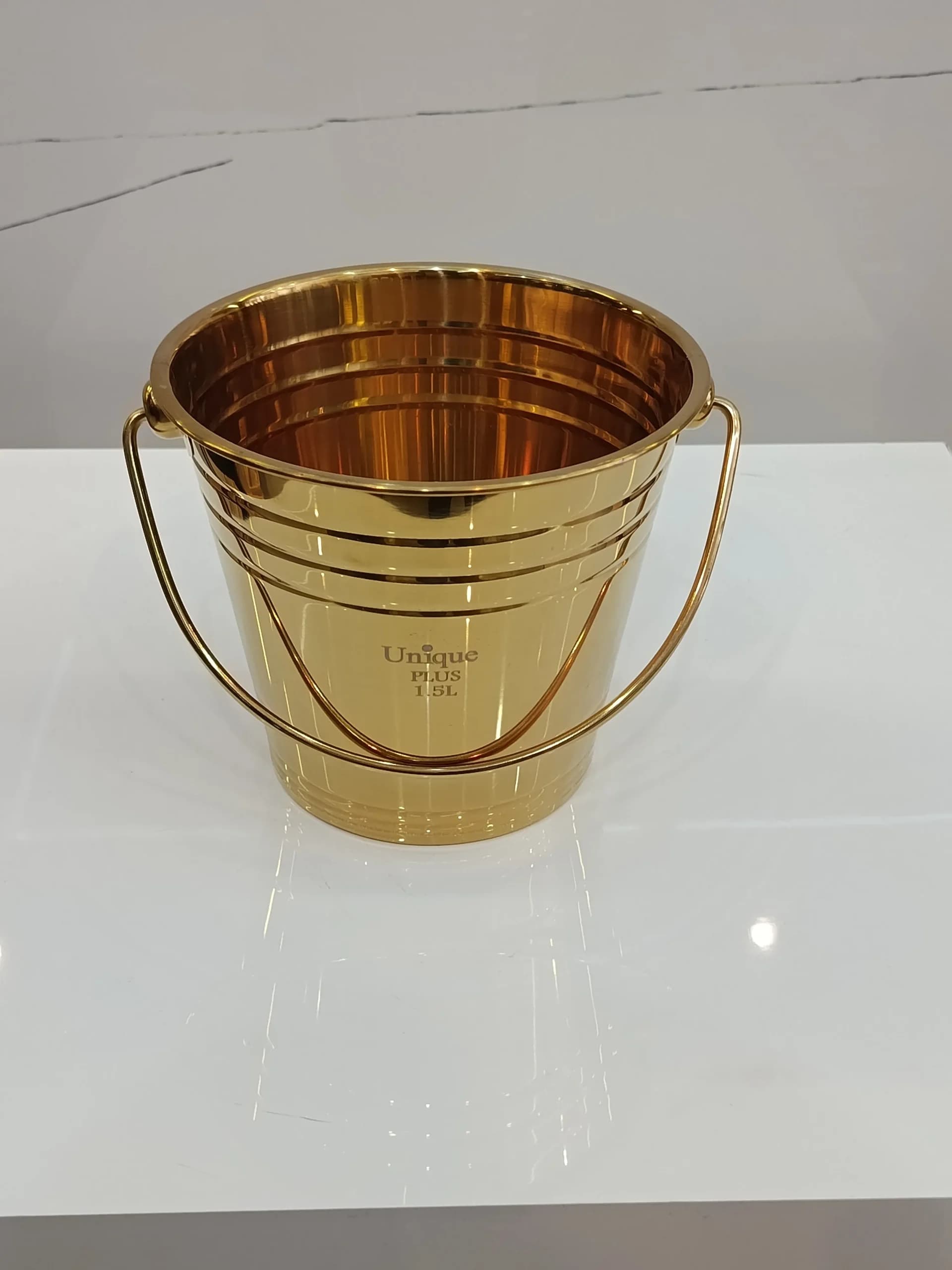 سطل استیل طلایی