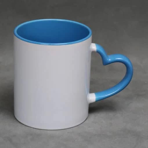 ماگ دسته قلبی سرامیکی 11OZ با چاپ دلخواه