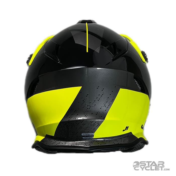 کلاه کاسکت ادونچری جاست وان مدل J34 WHITE-FLUO-YELLOW-BLACK — تصویر ۳