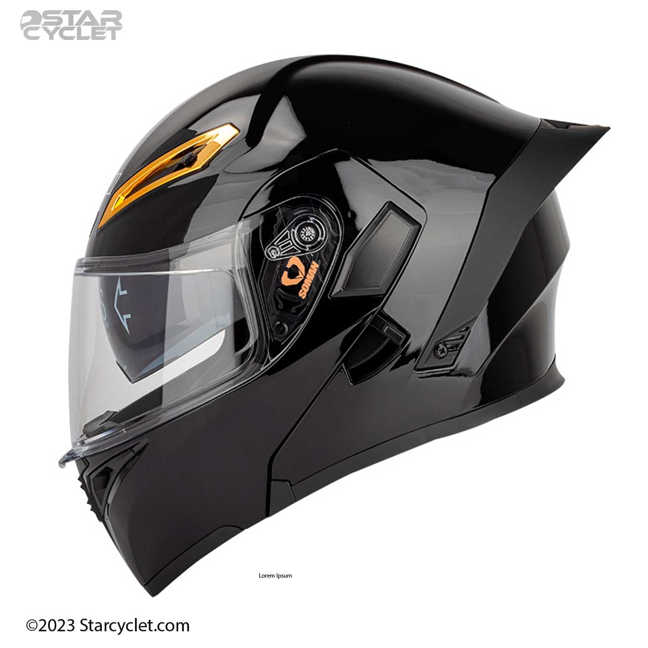 کلاه کاسکت فک متحرک سومان 955 مدل UNICOLOUR-BLACK