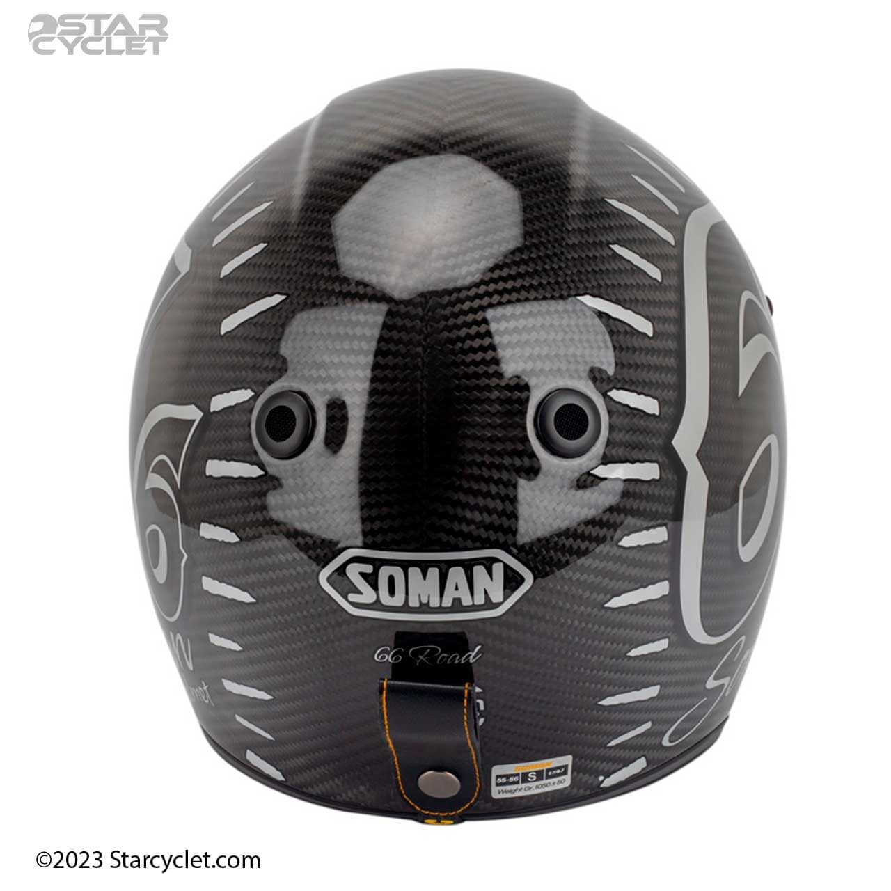 کلاه کاسکت وسپایی SOMAN مدل CR66 GREY — تصویر ۴