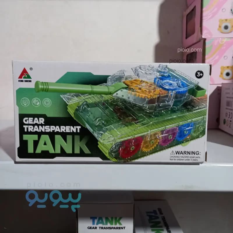 اسباب بازی تانک دنده‌ای شفاف موزیکال و چراغدار برند FENG SHENG مدل GEAR TRANSPARENT TANK — تصویر ۲
