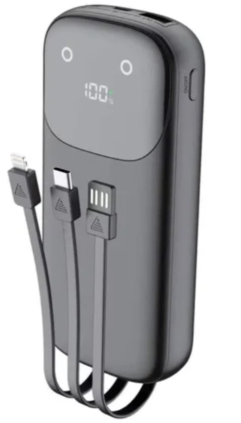 پاوربانک بودی PD و فست 20000mAh 22.5W با نمایشگر درصد شارژ و سه کابل متصل مدل PB083B2 با گارانتی 18 ماهه (6 ماه تعویض) — تصویر ۲