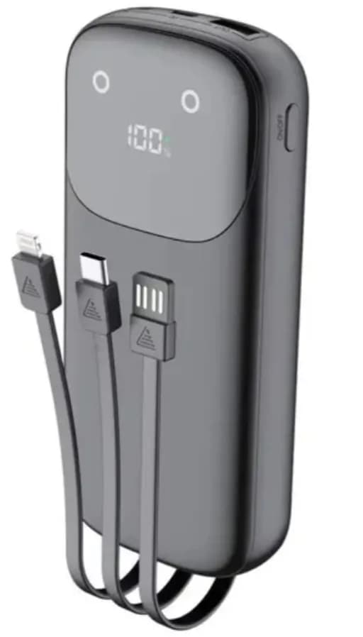 پاوربانک بودی PD و فست 20000mAh 22.5W با نمایشگر درصد شارژ و سه کابل متصل مدل PB083B2 با گارانتی 18 ماهه (6 ماه تعویض)