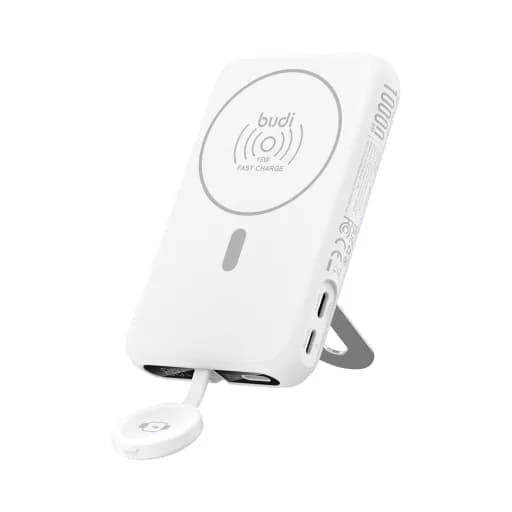 پاوربانک بی سیم بودی PD و فست 10000mAh 20W با دو پد شارژ بی سیم همزمان و نمایشگر درصد شارژ و قابلیت استند مدل PB806W با گارانتی 18 ماهه (6 ماه تعویض)