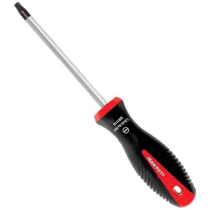 پیچ گوشتی ستاره ای دسته دوجزئی ایران پتک سایز TX20 کد QC 1114