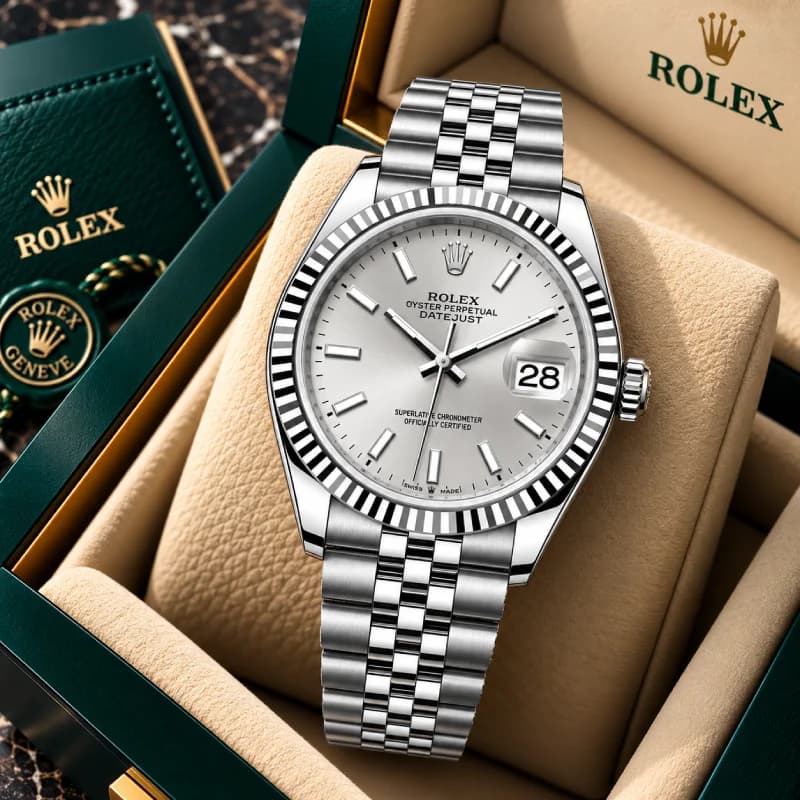 رولکس Datejust 36 نقره‌ای | رفرنس M126234-0013 — تصویر ۵