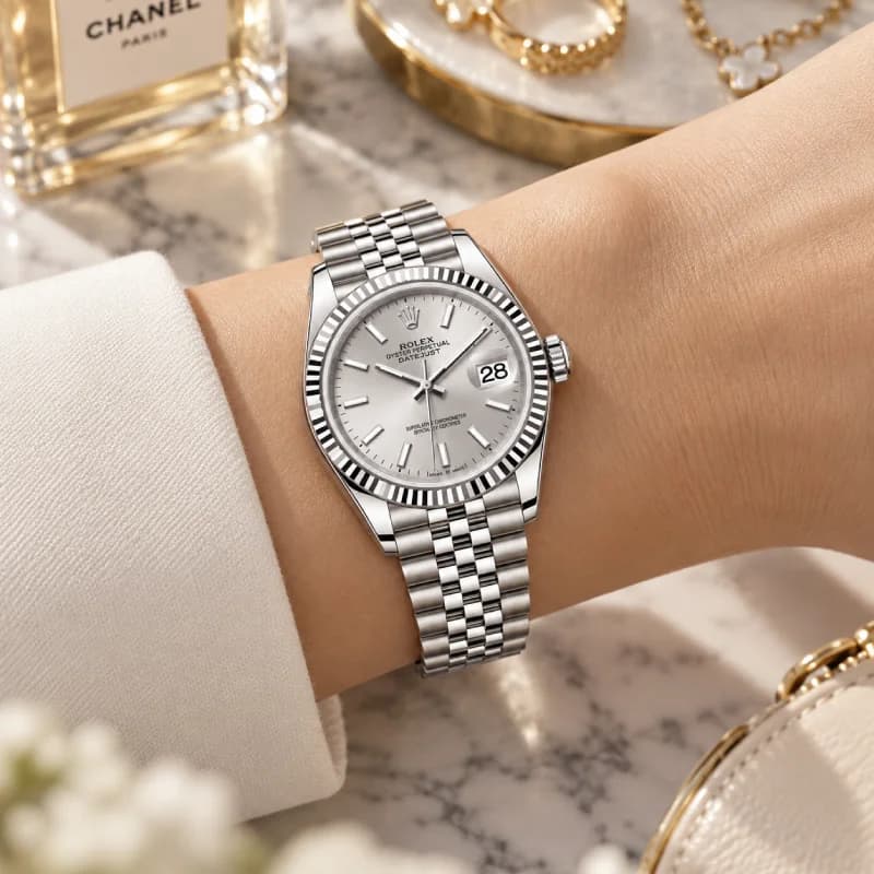 رولکس Datejust 36 نقره‌ای | رفرنس M126234-0013 — تصویر ۶