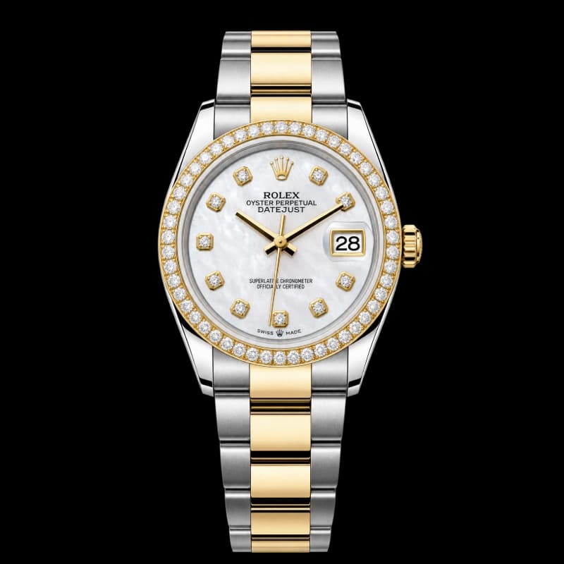 رولکس Datejust 36 مرواریدی سفید با بزل الماس | رفرنس M126283RBR-0010