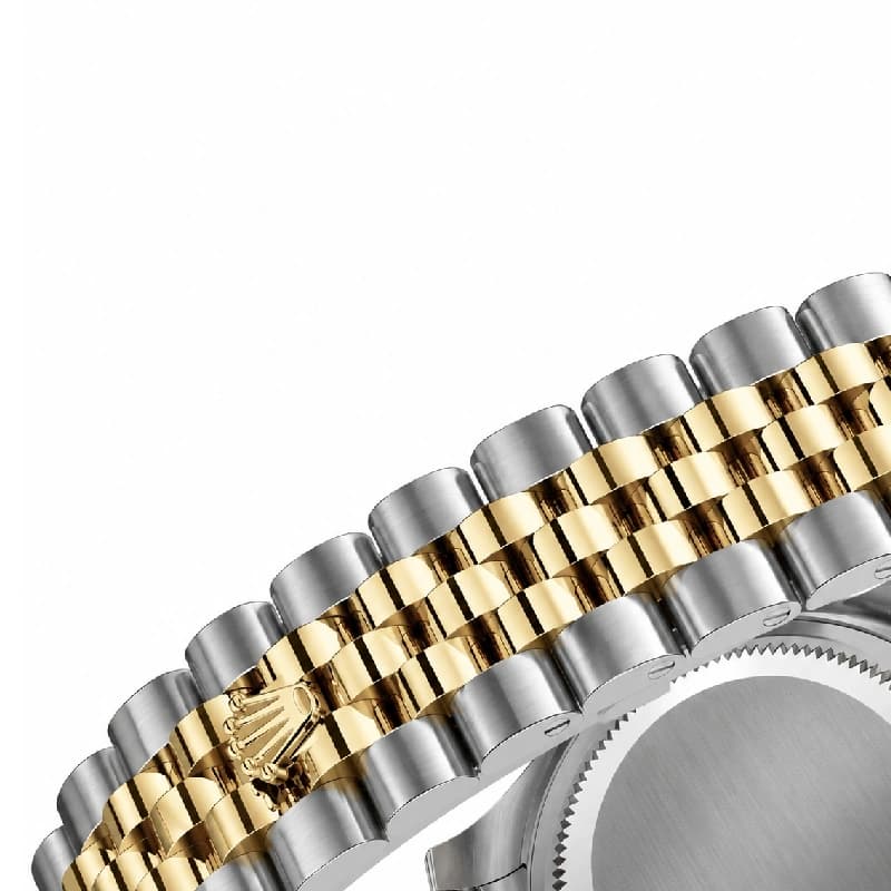 رولکس Datejust 36 نقره‌ای Jubilee نگین‌دار دو رنگ | رفرنس M126233-0027 — تصویر ۴