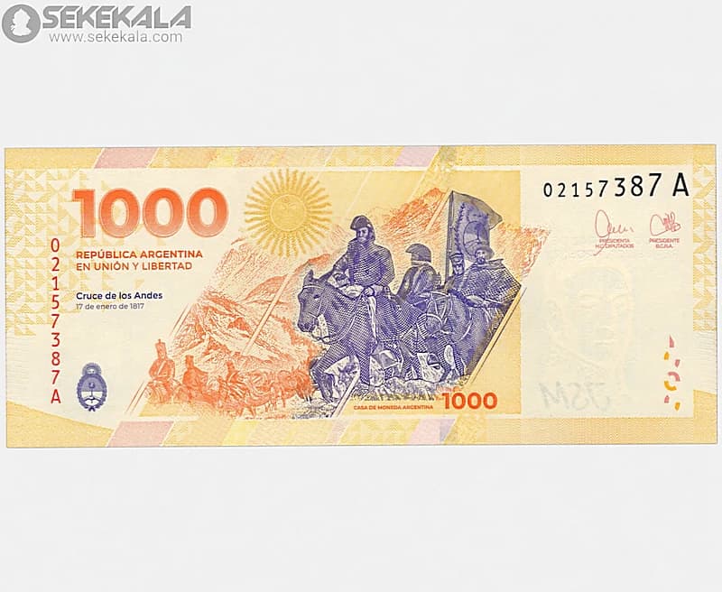 اسکناس 1000 پزو آرژانتین 2023 (جمهوری فدرال) — تصویر ۲